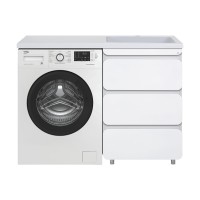 Чегет - 55 Тумба напольная 3 ящ. под стиральную машину, белая