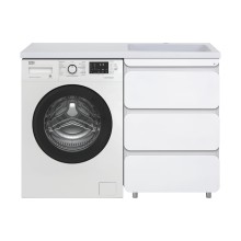 Чегет - 55 Тумба напольная 3 ящ. под стиральную машину, белая