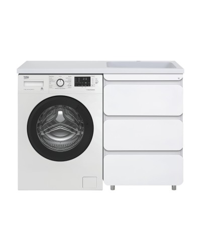 Чегет - 55 Тумба напольная 3 ящ. под стиральную машину, белая