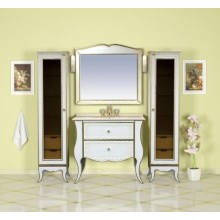 Анжелика - 80 Тумба бежевая сусальное золото с 2 ящ./столешница