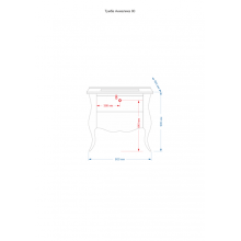 Анжелика - 80 Тумба бежевая сусальное золото с 2 ящ./столешница