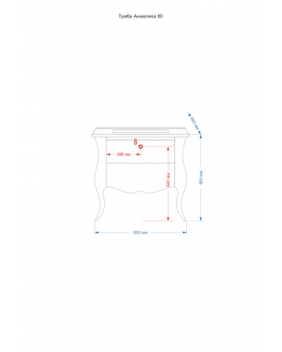 Анжелика - 80 Тумба бежевая сусальное золото с 2 ящ./столешница