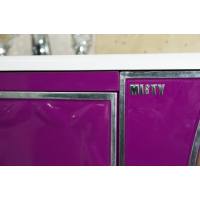 Анжелика -100 Тумба сиреневая сусальное серебро с 2 ящ./столешница