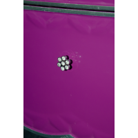 Анжелика -100 Тумба сиреневая сусальное серебро с 2 ящ./столешница