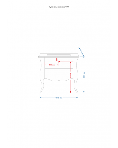 Анжелика -100 Тумба сиреневая сусальное серебро с 2 ящ./столешница