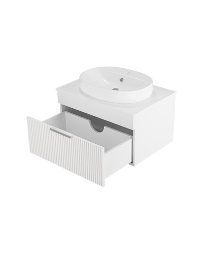 ENFIDA - 70 Тумба подвесная белая мат. эмаль 1 ящ.  (Энфида)