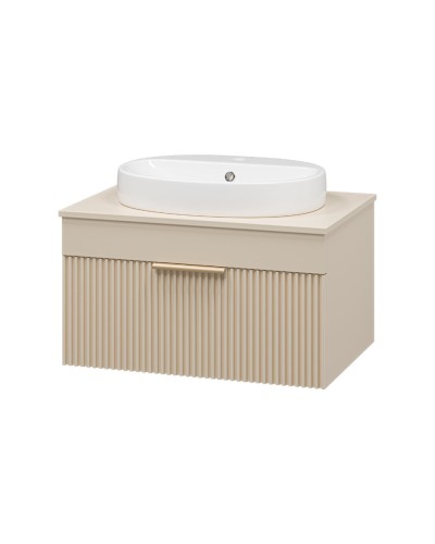 ENFIDA - 70 Тумба подвесная бежевая мат. эмаль 1 ящ.  (Энфида)