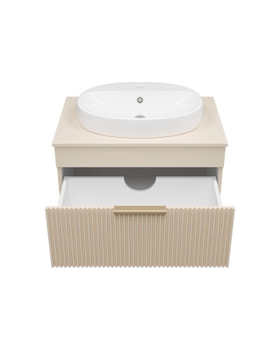 ENFIDA - 70 Тумба подвесная бежевая мат. эмаль 1 ящ.  (Энфида)