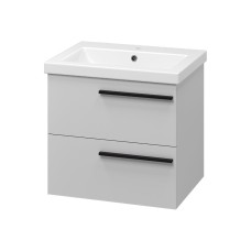 Ненси - 60 Тумба подвесная 2 ящ серая мат. эмаль О