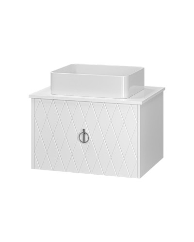 Манго - 65 Тумба подвесная 1 ящ белая эмаль глянец