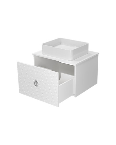 Манго - 65 Тумба подвесная 1 ящ белая эмаль глянец