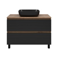 DAKOTA -100 Тумба напольная 2 ящ.  (ДСП (Дуб Гал. Черный кварц)