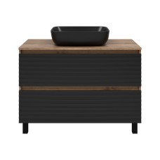 DAKOTA -100 Тумба напольная 2 ящ.  (ДСП (Дуб Гал. Черный кварц)