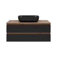 DAKOTA -100 Тумба подвесная 2 ящ.  (ДСП (Дуб Гал. Черный кварц)