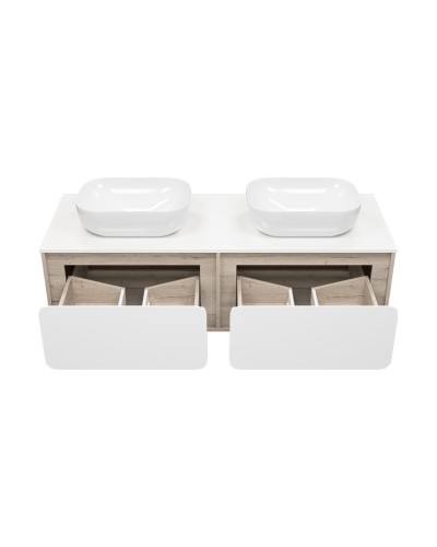 Дубль - 150 Тумба подвесная комбинированная 2 ящ.