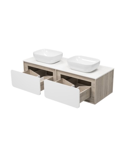 Дубль - 150 Тумба подвесная комбинированная 2 ящ.