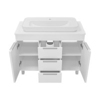 ENFIDA -100 Тумба напольная 3 ящ. белая мат. эмаль (Энфида)