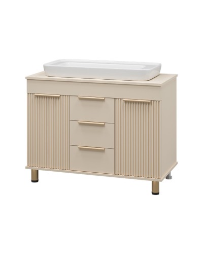 ENFIDA -100 Тумба напольная 3 ящ. бежевая мат. эмаль (Энфида)