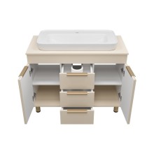 ENFIDA -100 Тумба напольная 3 ящ. бежевая мат. эмаль (Энфида)