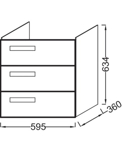 Тумба арлингтонгский дуб 60 см Jacob Delafon Rythmik EB1306-E70