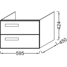 Тумба белый глянец 59,5 см Jacob Delafon Rythmik EB1301-G1C