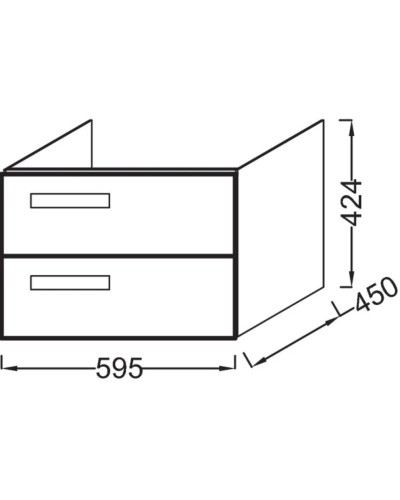 Тумба квебекский дуб 60 см Jacob Delafon Rythmik EB1301-E10