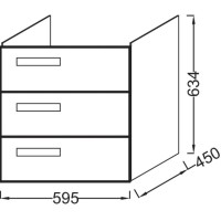 Тумба арлингтонгский дуб 60 см Jacob Delafon Rythmik EB1307-E70
