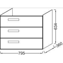 Тумба белый глянец 79,5 см Jacob Delafon Rythmik EB1308-G1C