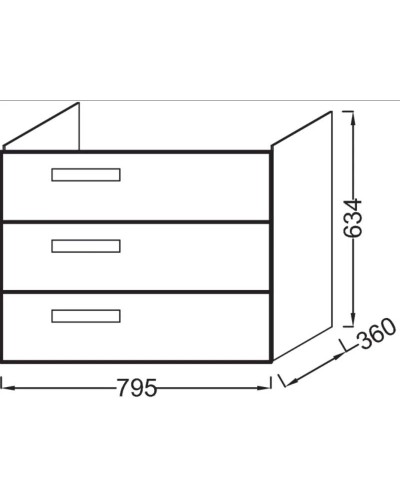 Тумба белый глянец 79,5 см Jacob Delafon Rythmik EB1308-G1C