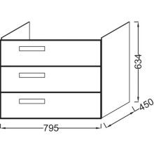 Тумба малиновый глянец 79,5 см Jacob Delafon Rythmik EB1309-R3