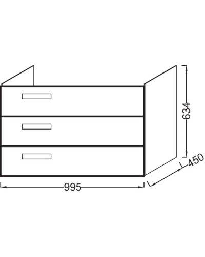 Тумба арлингтонский дуб 100 см Jacob Delafon Rythmik EB1310-E70