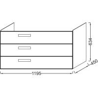 Тумба арлингтонский дуб 120 см Jacob Delafon Rythmik EB1311-E70
