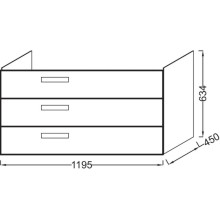 Тумба белый глянец 119,5 см Jacob Delafon Rythmik EB1311-G1C