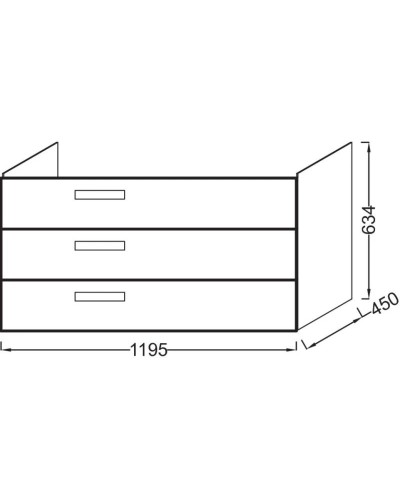 Тумба белый глянец 119,5 см Jacob Delafon Rythmik EB1311-G1C