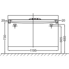 Тумба белый глянец 119,5 см Jacob Delafon Rythmik EB1311-G1C