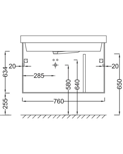 Тумба черное дерево 76 см Jacob Delafon Soprano EB1333-E15