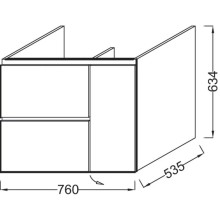 Тумба белый 76 см Jacob Delafon Soprano EB1330-N18