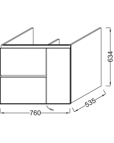 Тумба белый 76 см Jacob Delafon Soprano EB1330-N18