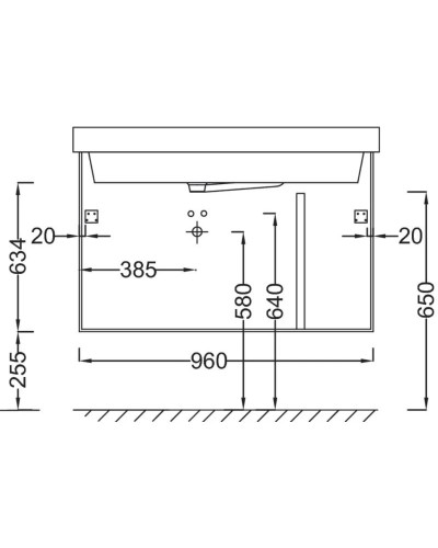 Тумба черное дерево 96 см Jacob Delafon Soprano EB1334-E15
