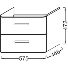 Тумба белый глянец 57,5 см Jacob Delafon Replay EB1045-G1C