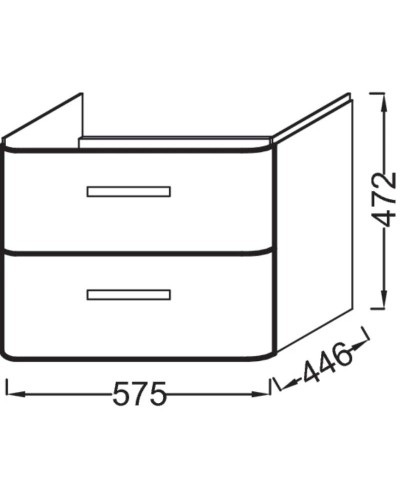 Тумба малиновый глянец 57,5 см Jacob Delafon Replay EB1045-R3