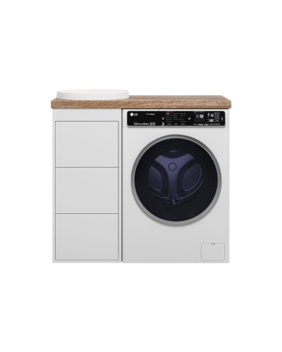 GRAFIT - 40 Тумба напольная 3 ящ. БЕЛАЯ под стиральную машину ПВХ