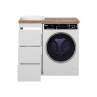 GRAFIT - 40 Тумба напольная 3 ящ. БЕЛАЯ под стиральную машину ПВХ