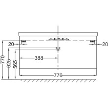 Тумба серый антрацит 77,6 см 2 ящика Jacob Delafon Replay EB1046-442