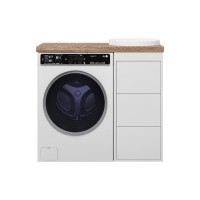 GRAFIT - 40 Тумба напольная 3 ящ. БЕЛАЯ под стиральную машину ПВХ