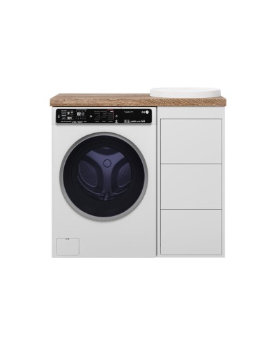 GRAFIT - 40 Тумба напольная 3 ящ. БЕЛАЯ под стиральную машину ПВХ