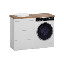 GRAFIT - 60 Тумба напольная 3 ящ. БЕЛАЯ под стиральную машину ПВХ