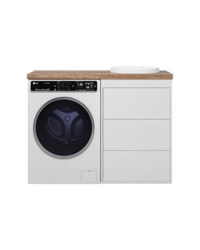 GRAFIT - 60 Тумба напольная 3 ящ. БЕЛАЯ под стиральную машину ПВХ