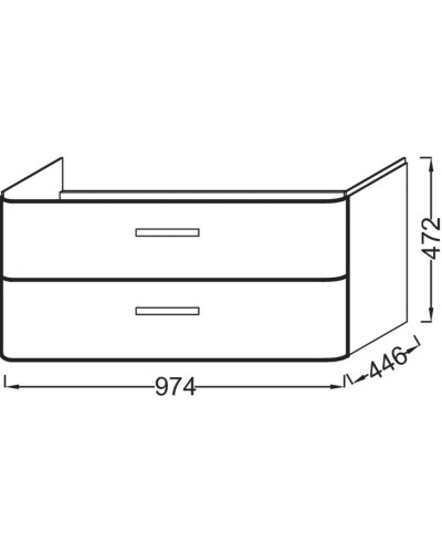 Тумба белый глянец 97,4 см Jacob Delafon Replay EB1047-G1C