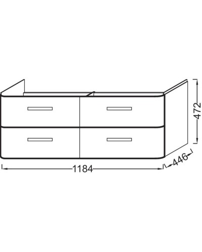 Тумба белый глянец 118,4 см Jacob Delafon Replay EB1048-G1C